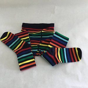 Primary color, rainbow stripe tights, NWOT woman's size 7- 10